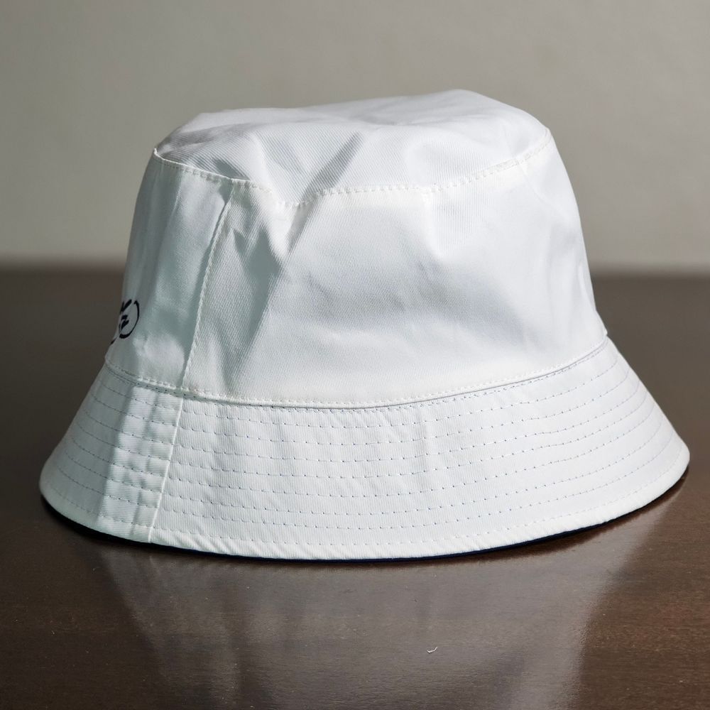 Ed Hardy By Christian Audigier Fish Tattoo Bucket Hat Reversible White Blue New - Picture 9 of 9